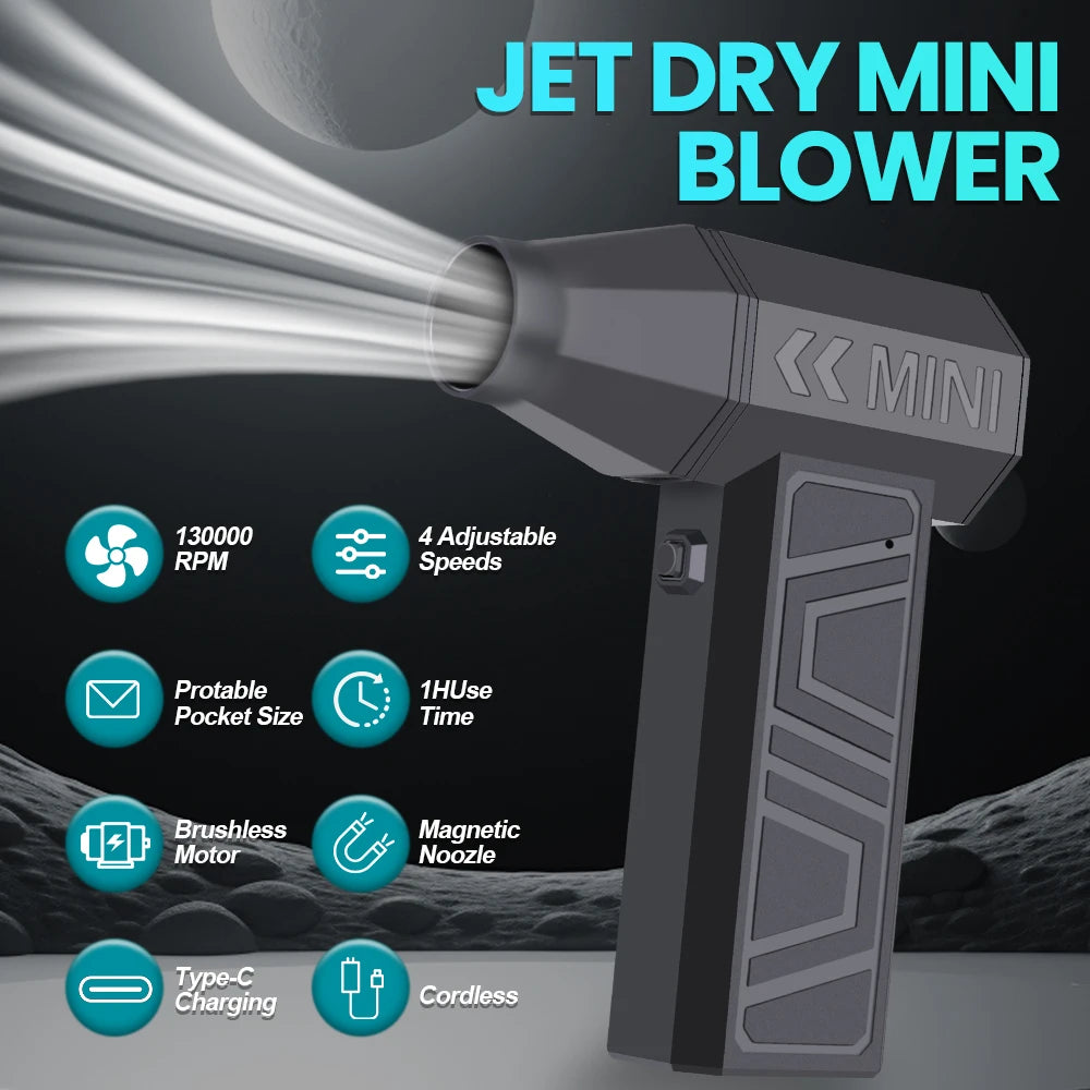 Turbo Jet Fan Electric Air Duster Portable